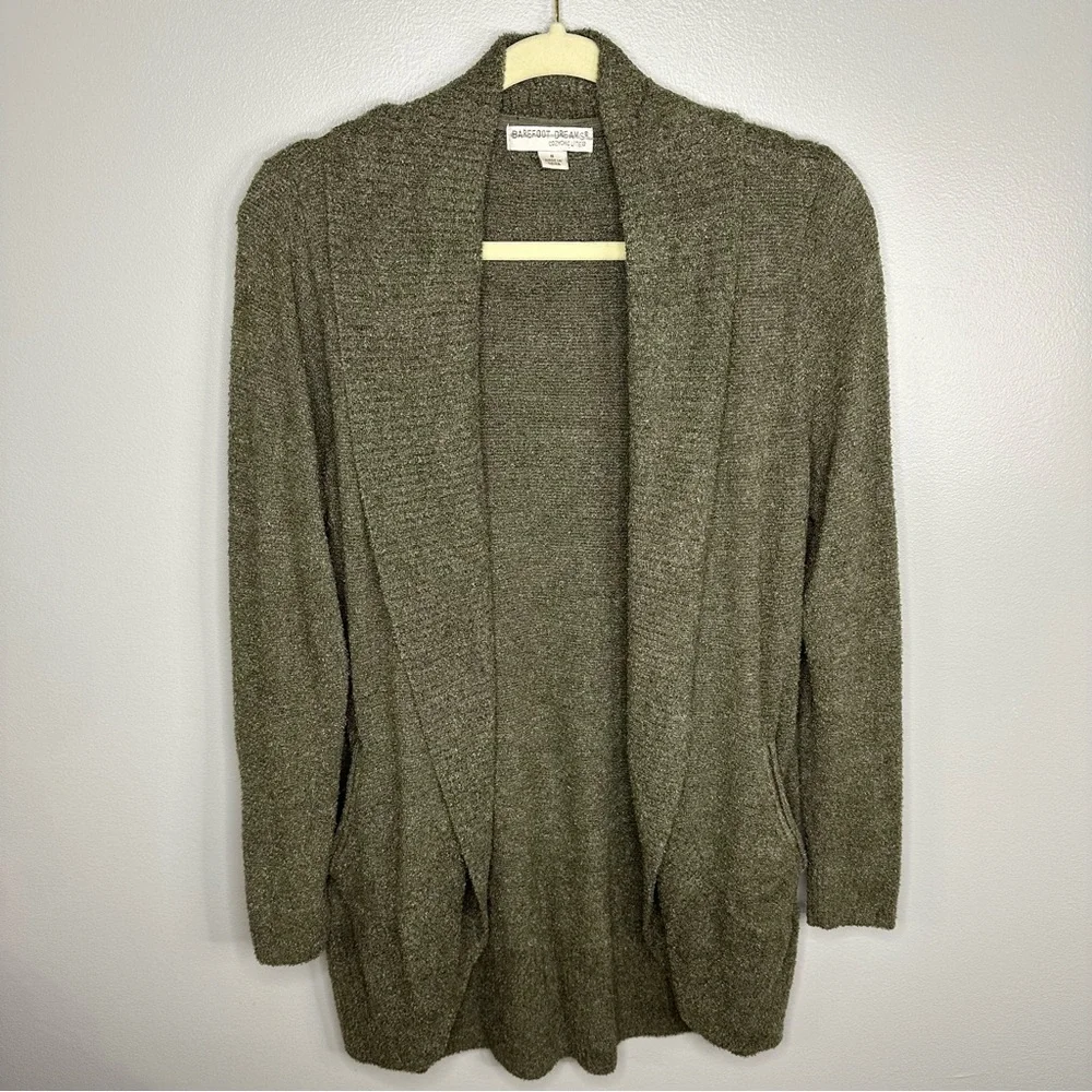 Barefoot Dreams Green Cozy Chic Lite Circle Cardigan/ Sweater Oversized Small - Picture 2 of 12